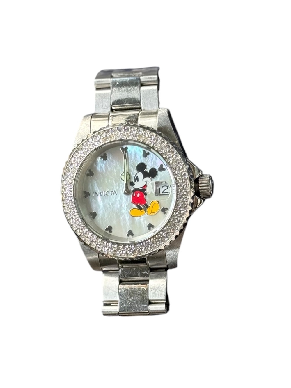 Invicta Disney Angel Mickey Mouse Stainless Steel Watch Silver Limited Edition